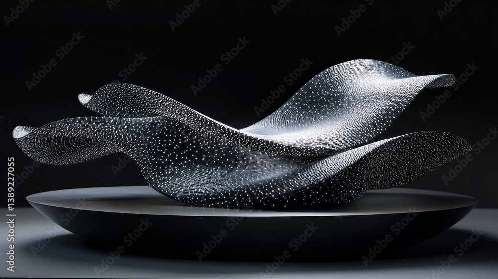 Fototapeta premium Abstract sculpted form, flowing curves