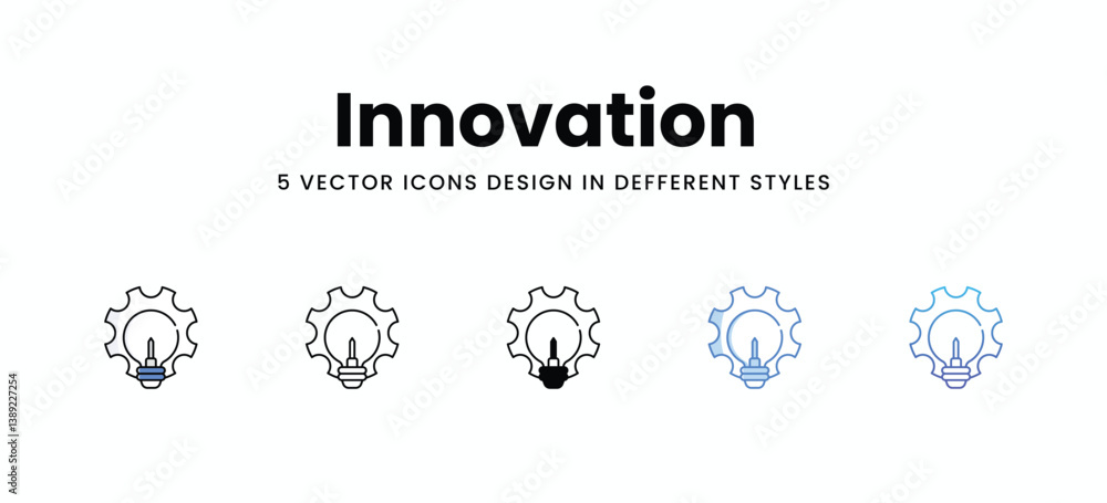 Innovation vector icons set stock illustration Innovation vector icons set stock illustration
