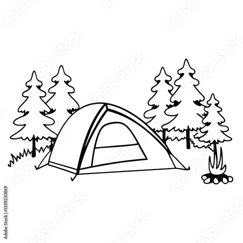 a-tent-in-the-woods-vector-best-quality (1).eps