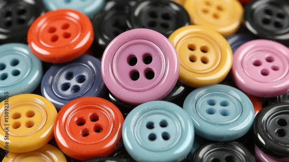 Colorful buttons close-up Colorful buttons close-up