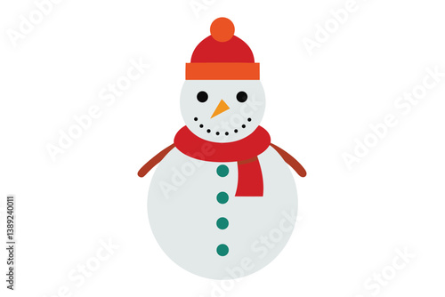 snowman on a white background