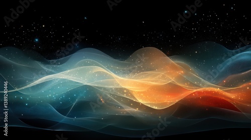 Abstract waves of light and color