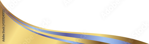 Luxury purple and gold curved corner element