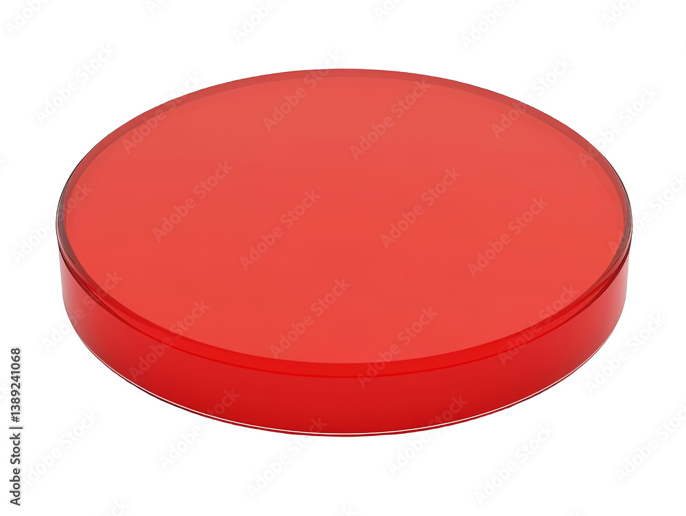 Red Circular 3D Rendered Shape Isolated On A Transparent Background Red Circular 3D Rendered Shape Isolated On A Transparent Background