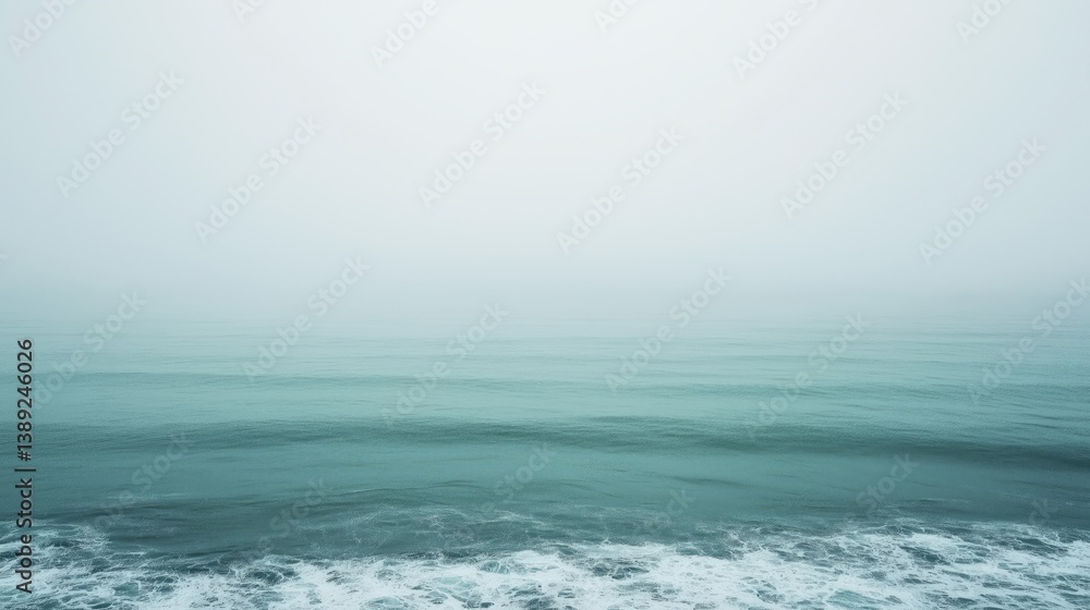 Fototapeta premium Foggy, misty day at the beach