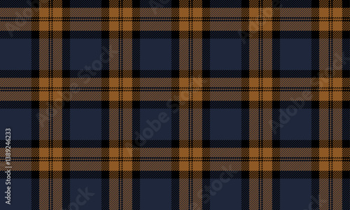 Seamless plaid, blue, yellow, black, modern style, suitable for designing clothes, skirts, pants, adding a distinctive and unique look to your outfit.