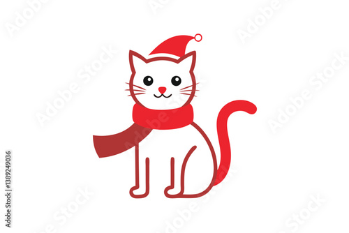 red cat with a heart
