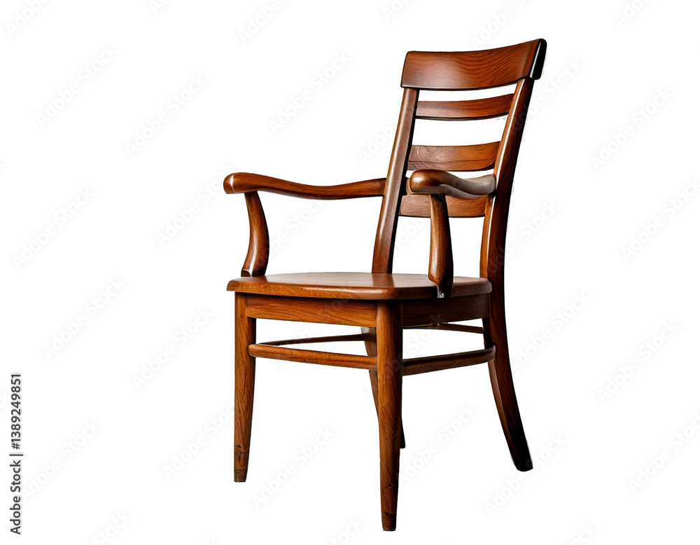 A wooden chair isolated on a clean white background, photographed under studio lighting, emphasizing its natural texture and craftsmanship, creating a professional, polished image.
A wooden chair isolated on a clean white background, photographed under studio lighting, emphasizing its natural texture and craftsmanship, creating a professional, polished image.