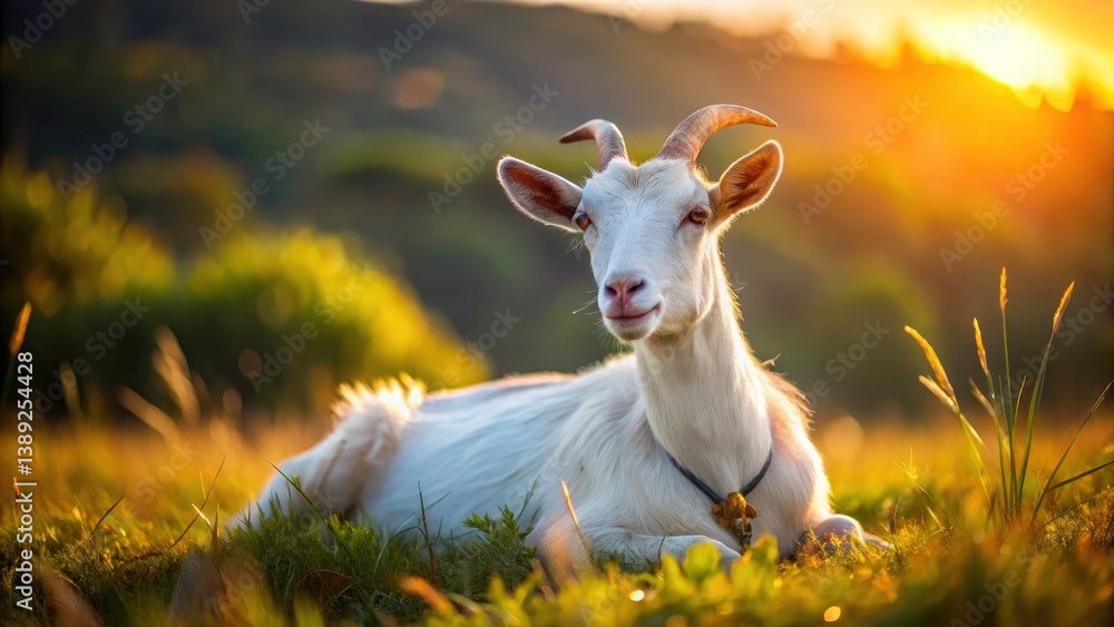 Serene Minimalist Goat Resting in Nature - Tranquil Farm Scene, Peaceful Animal Portrait, Simple Rustic Aesthetics, Natural Landscape, Goat Relaxation, Calm Outdoors, Beautiful Pastoral Setting Serene Minimalist Goat Resting in Nature - Tranquil Farm Scene, Peaceful Animal Portrait, Simple Rustic Aesthetics, Natural Landscape, Goat Relaxation, Calm Outdoors, Beautiful Pastoral Setting