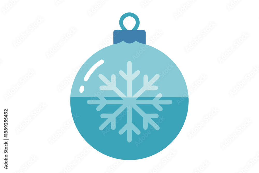 Obraz premium blue christmas ball