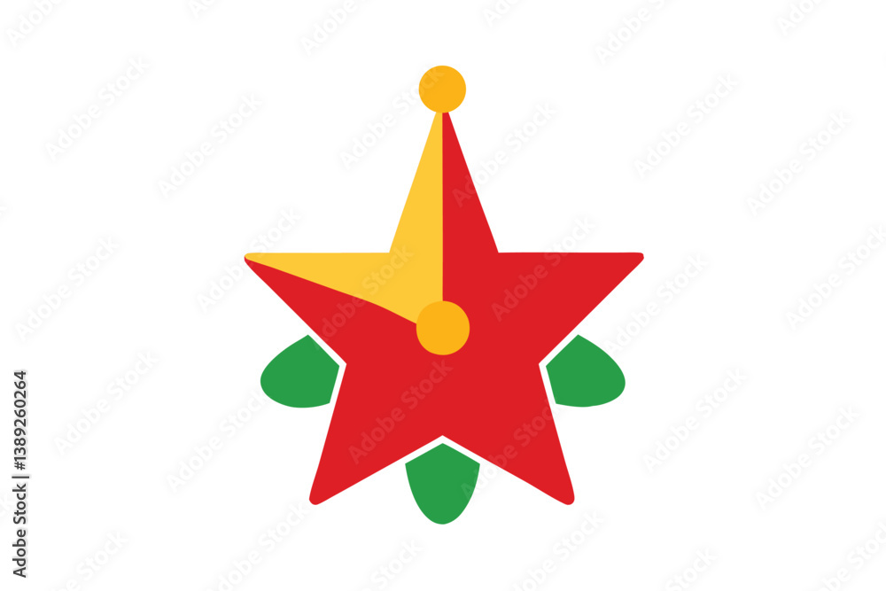 Obraz premium red star on white background