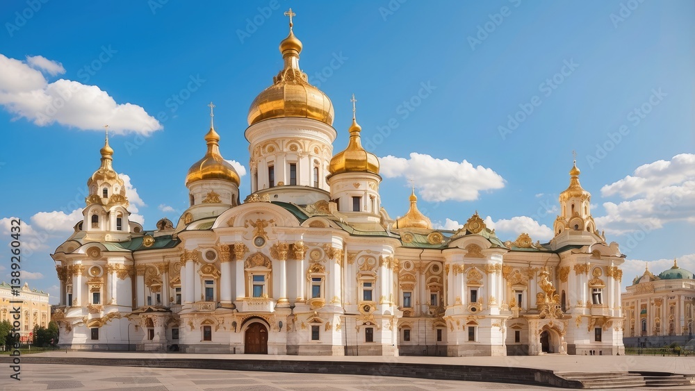 Obraz premium View of the Church on Blood and the Church of Christ's Ascension from the Yekaterinburg City Pond, Russia