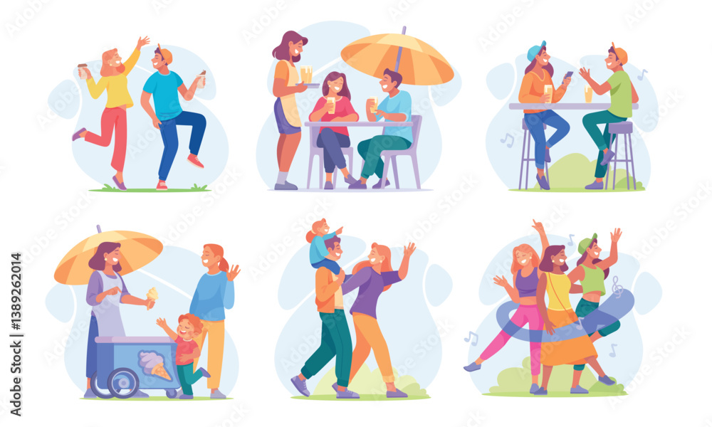 Fototapeta premium Exploring the Joyful Moments of Connection and Celebration in Our Everyday Life Experiences