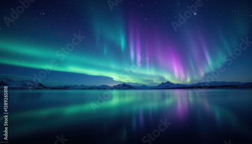 Wallpaper Mural The ethereal aurora borealis shimmered across the night sky Torontodigital.ca