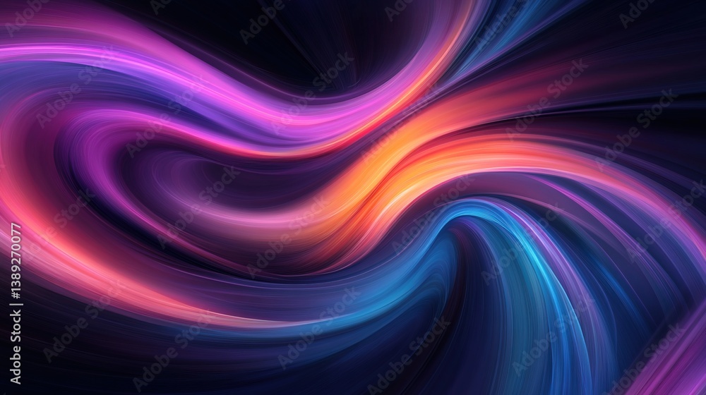 Vibrant abstract swirls in a dark background Vibrant abstract swirls in a dark background
