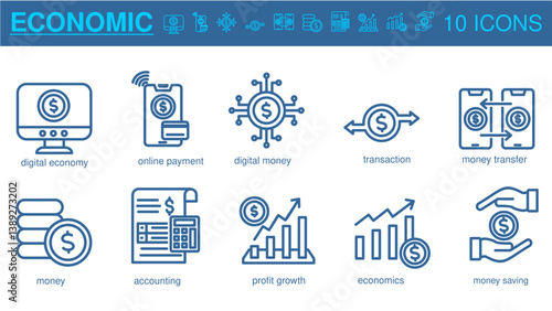 economic icon vector illustration concept