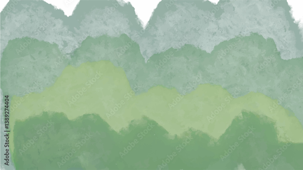 Green watercolor background with copyspace for your design. vector.