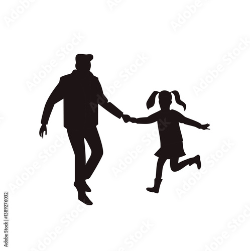family silhouette, parenting icon, family bonding, father and daughter, mother and son, parents with kids, family dinner, travel with children, child care, parenting vector, daily life family, parent 