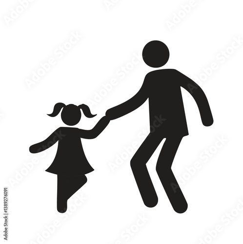 family silhouette, parenting icon, family bonding, father and daughter, mother and son, parents with kids, family dinner, travel with children, child care, parenting vector, daily life family, parent 