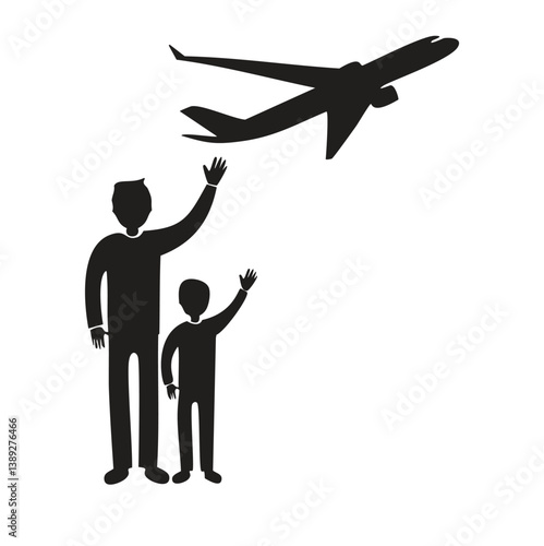family silhouette, parenting icon, family bonding, father and daughter, mother and son, parents with kids, family dinner, travel with children, child care, parenting vector, daily life family, parent 