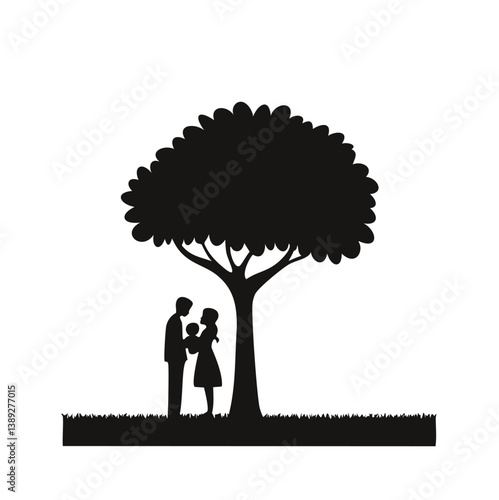 family silhouette, parenting icon, family bonding, father and daughter, mother and son, parents with kids, family dinner, travel with children, child care, parenting vector, daily life family, parent 