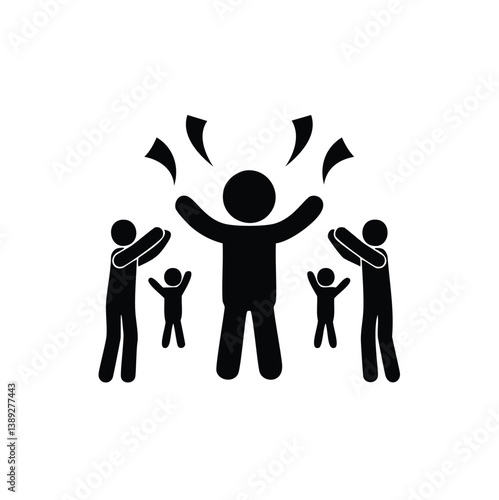 family silhouette, parenting icon, family bonding, father and daughter, mother and son, parents with kids, family dinner, travel with children, child care, parenting vector, daily life family, parent 