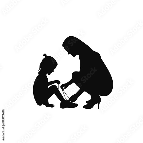 family silhouette, parenting icon, family bonding, father and daughter, mother and son, parents with kids, family dinner, travel with children, child care, parenting vector, daily life family, parent 