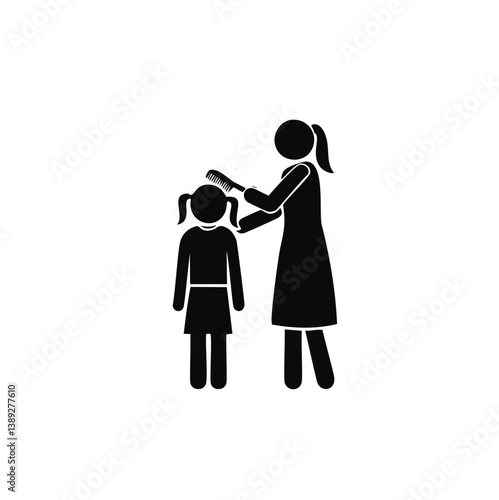family silhouette, parenting icon, family bonding, father and daughter, mother and son, parents with kids, family dinner, travel with children, child care, parenting vector, daily life family, parent 