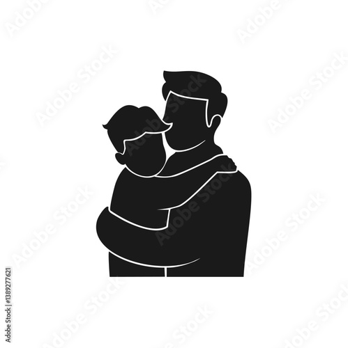 family silhouette, parenting icon, family bonding, father and daughter, mother and son, parents with kids, family dinner, travel with children, child care, parenting vector, daily life family, parent 