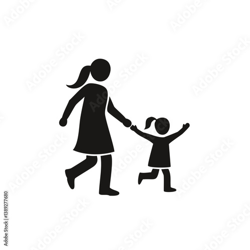 family silhouette, parenting icon, family bonding, father and daughter, mother and son, parents with kids, family dinner, travel with children, child care, parenting vector, daily life family, parent 