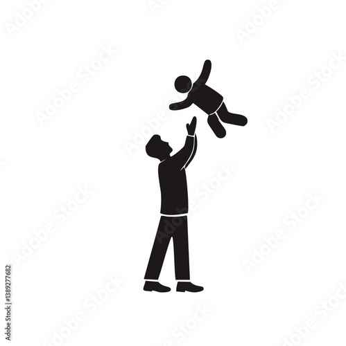 family silhouette, parenting icon, family bonding, father and daughter, mother and son, parents with kids, family dinner, travel with children, child care, parenting vector, daily life family, parent 