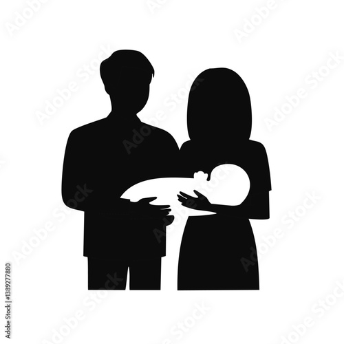 family silhouette, parenting icon, family bonding, father and daughter, mother and son, parents with kids, family dinner, travel with children, child care, parenting vector, daily life family, parent 