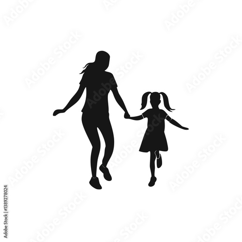 family silhouette, parenting icon, family bonding, father and daughter, mother and son, parents with kids, family dinner, travel with children, child care, parenting vector, daily life family, parent 