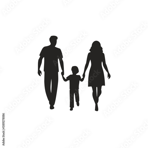 family silhouette, parenting icon, family bonding, father and daughter, mother and son, parents with kids, family dinner, travel with children, child care, parenting vector, daily life family, parent 