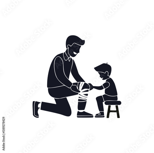 family silhouette, parenting icon, family bonding, father and daughter, mother and son, parents with kids, family dinner, travel with children, child care, parenting vector, daily life family, parent 