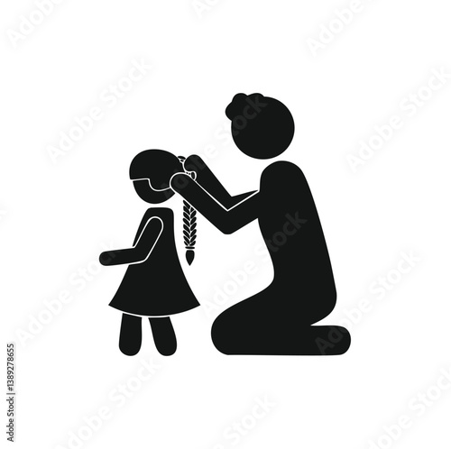 family silhouette, parenting icon, family bonding, father and daughter, mother and son, parents with kids, family dinner, travel with children, child care, parenting vector, daily life family, parent 