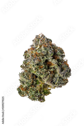 Dried Cannabis Nug on White Background