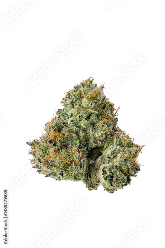 Dried Cannabis Nug on White Background