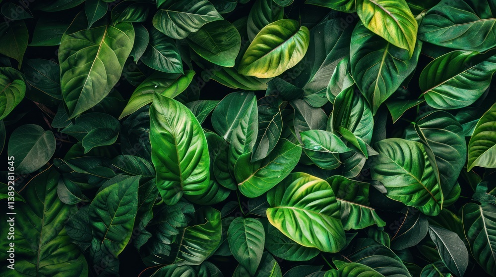 custom made wallpaper toronto digitalLush green foliage wall, tropical leaves background, nature texture, website design