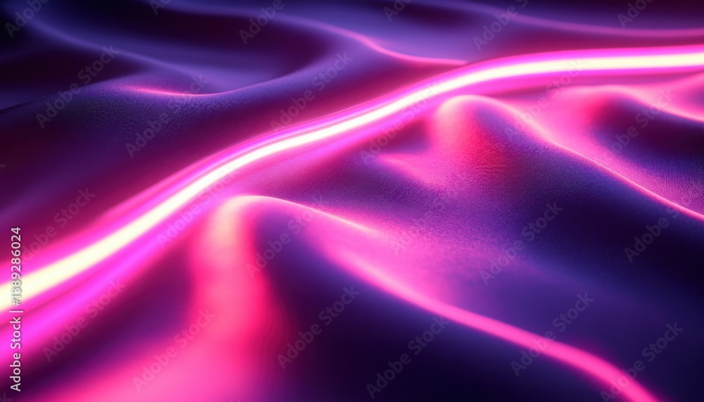Smooth neon reflections shifting across a silky dark background.. Smooth neon reflections shifting across a silky dark background..