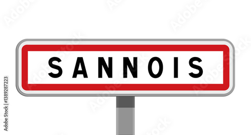 Fotografie Panneau sur poteau central de ville de Sannois, Val-d’Oise