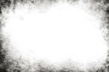 Grunge frame overlay, border with empty transparent copyspace inside