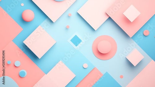 Abstract pastel geometric shapes background. (11)