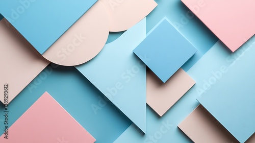 Abstract pastel geometric shapes background. (10)