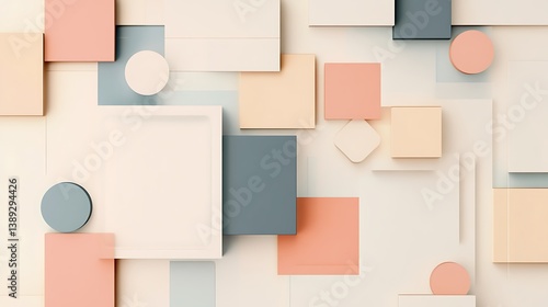 Abstract pastel geometric shapes background. (11)