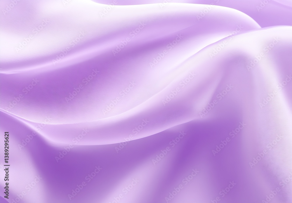 Fototapeta premium Elegant lavender silk fabric showcasing delicate curves and smooth surface perfect for fashion and design : Generative AI