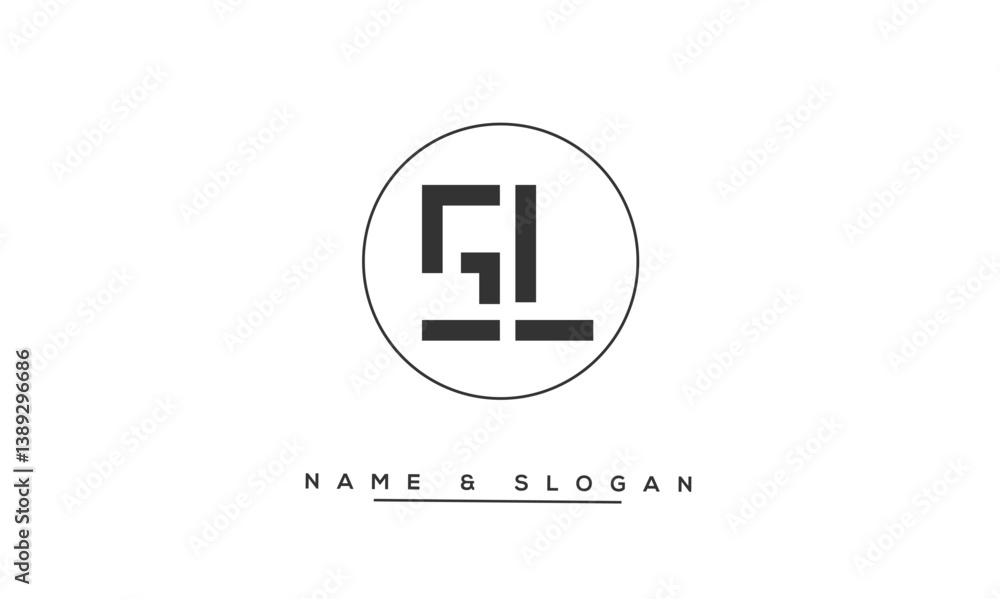 Obraz premium SL, LS Abstract Letters Logo Monogram