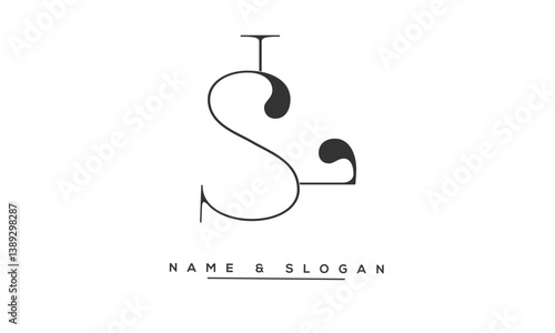 SL, LS  Abstract Letters Logo Monogram