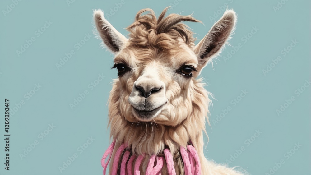 llama with a bunch of flowers llama with a bunch of flowers