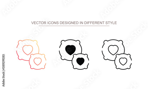 Pilow icon design with white background stock illustration